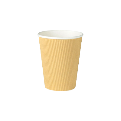 Compostable Kraft Hot Cup - Ripple Wall 12 oz | 350 ml