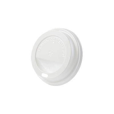 Compostable Hot Cup Lid - White 80mm ø