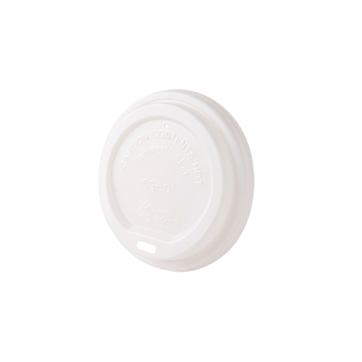 Compostable Hot Cup Lid - White 90mm ø