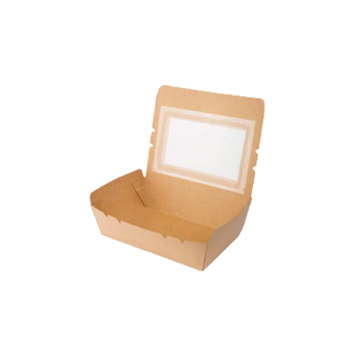 Revive Kraft Lunch Box with Window 16 oz | 500 ml